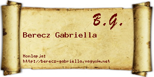 Berecz Gabriella névjegykártya